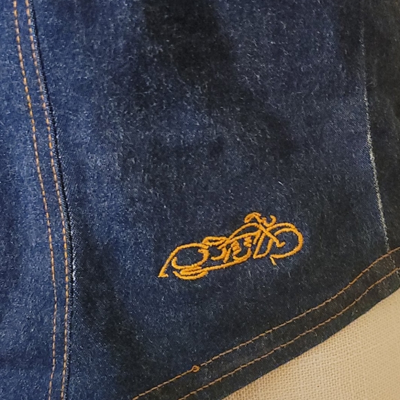 Vintage Easyriders blue Jean lace up top - Picture 3 of 5